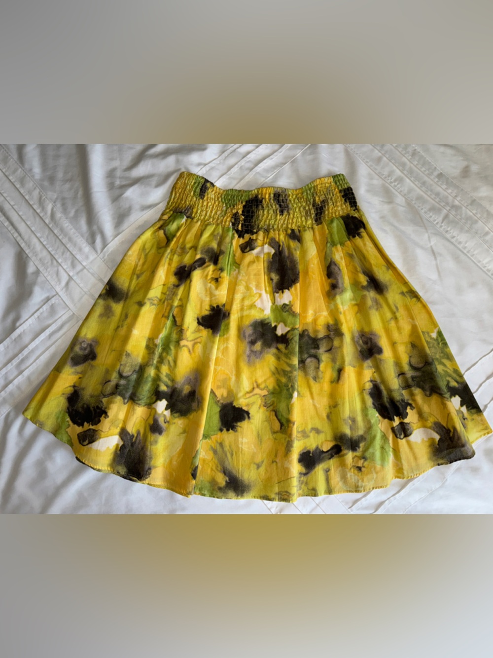 Floral Smocked Waist Skirt